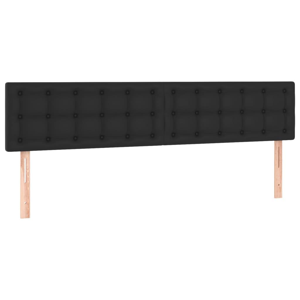 vidaXL Huvudgavlar 2 st svart 100 x 5 x 78/88 cm konstläder