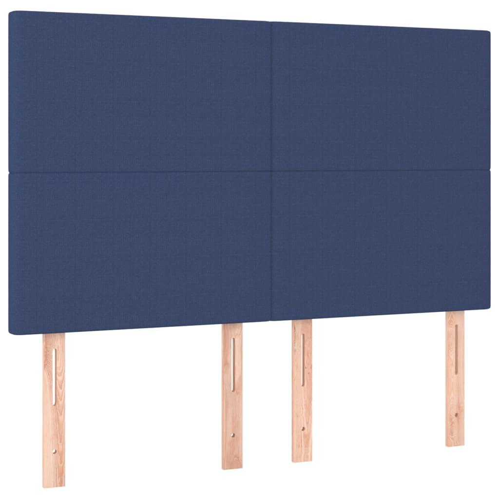 vidaXL Huvudgavlar 4 st blå 72x5x78/88 cm tyg