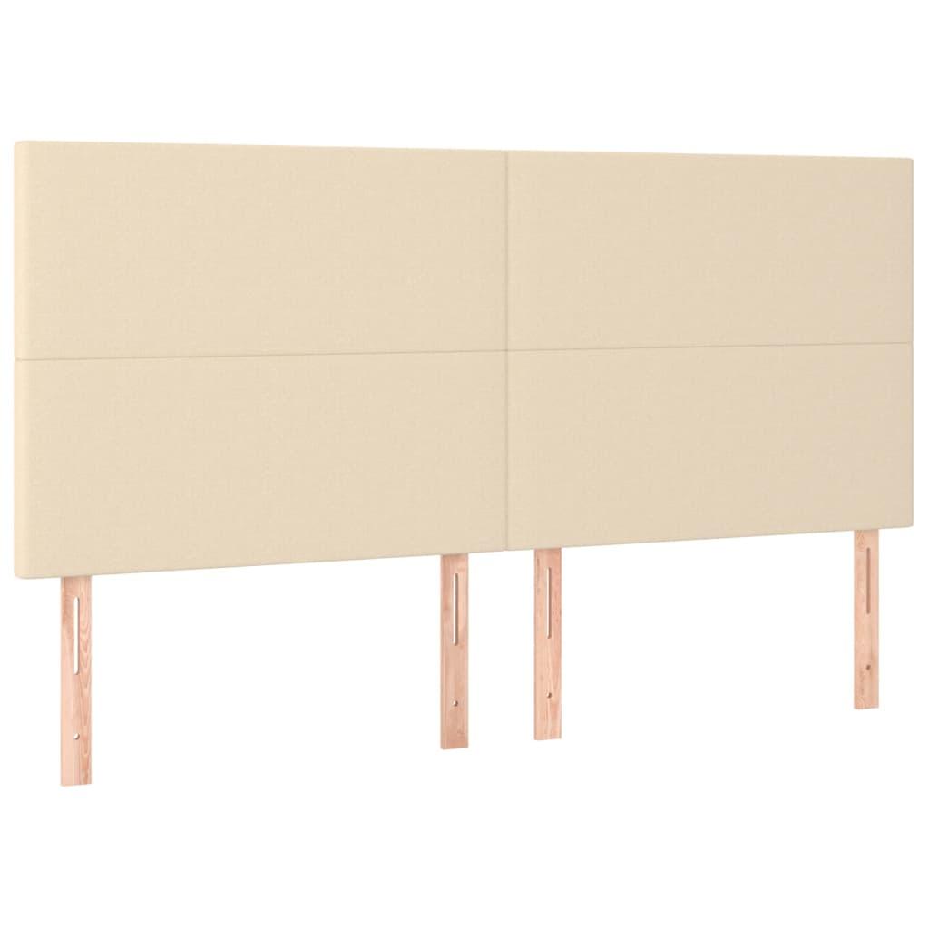 vidaXL Huvudgavlar 4 st gräddvit 100 x 5 x 78/88 cm tyg