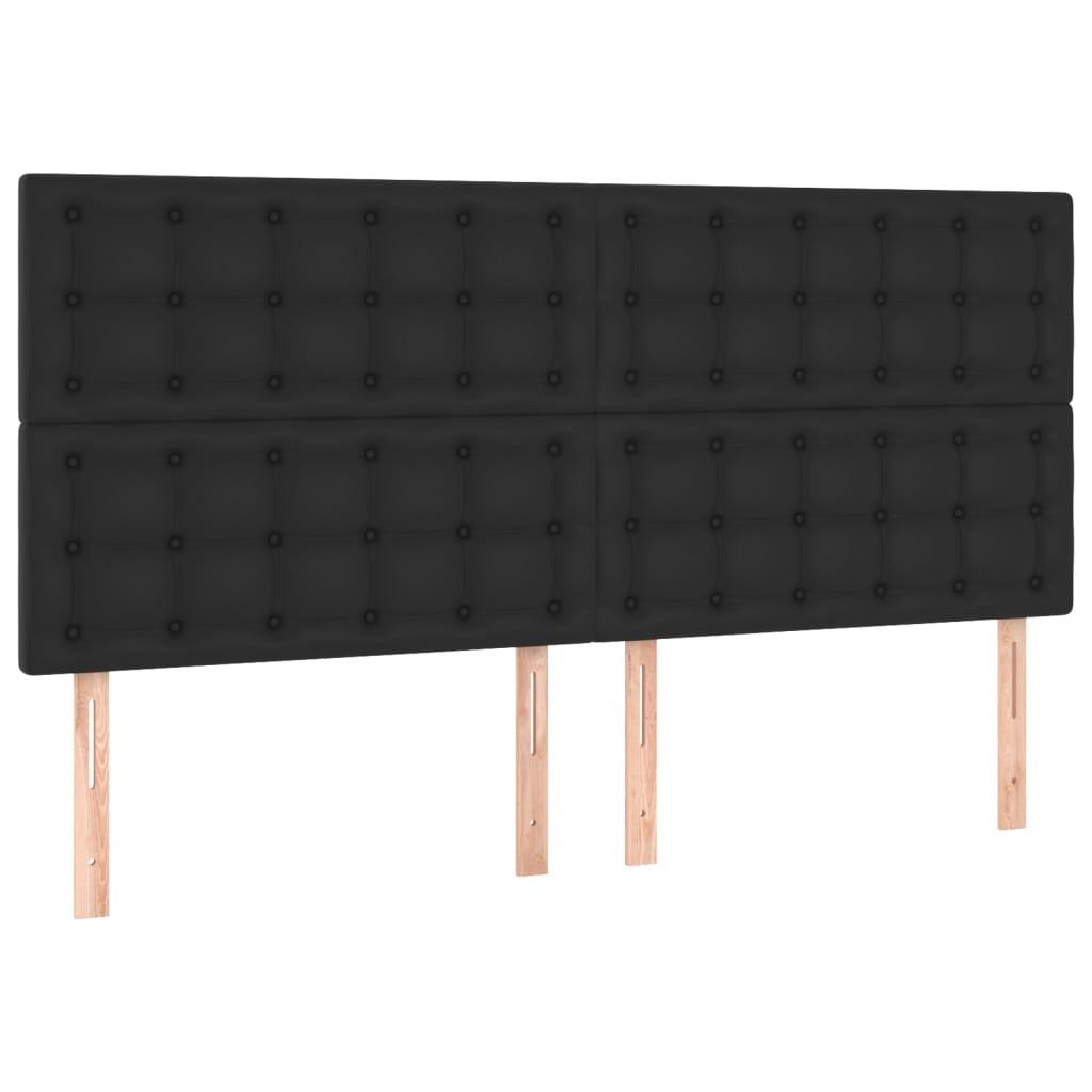 vidaXL Huvudgavlar 4 st svart 80x5x78/88 cm konstläder