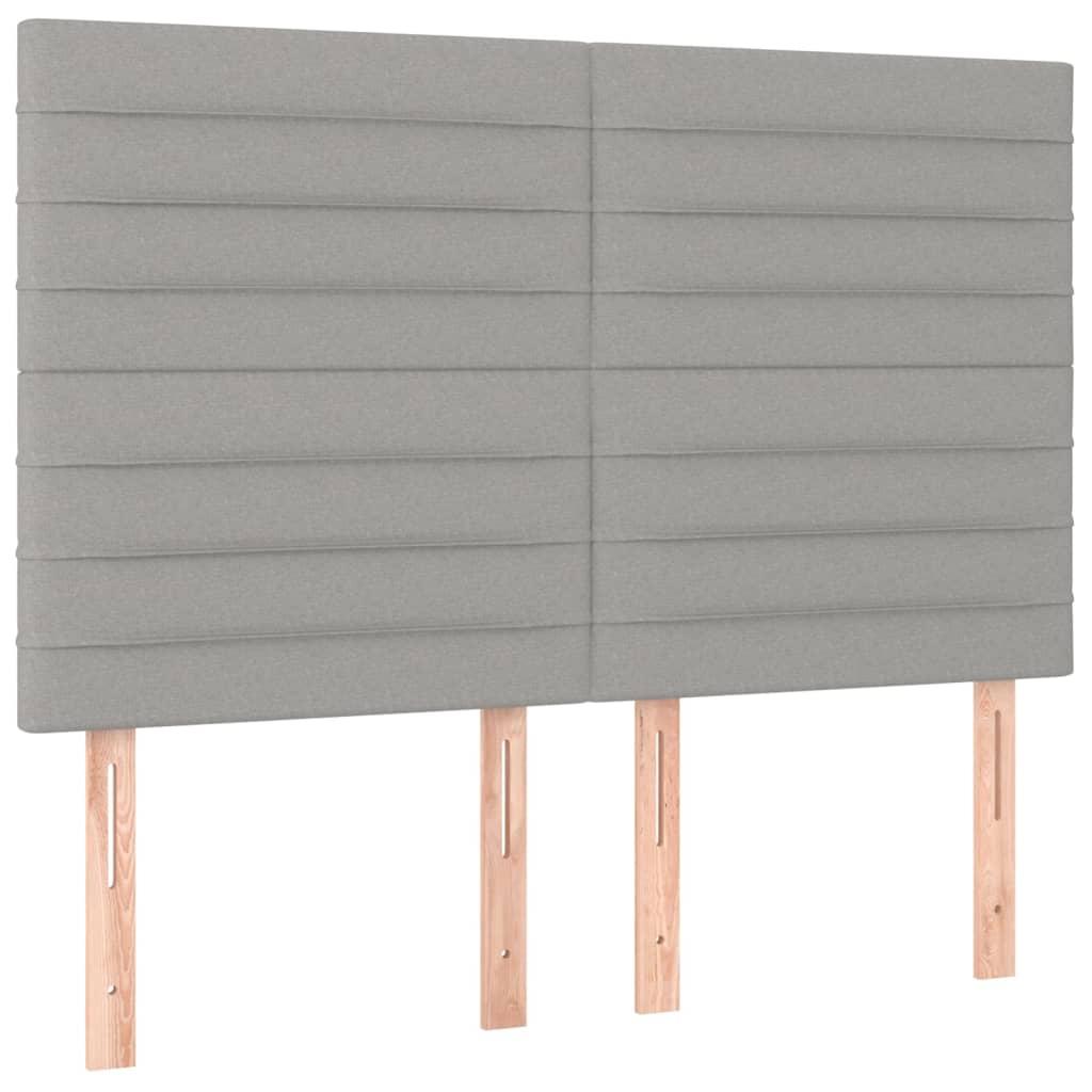 vidaXL Huvudgavlar 4 st ljusgrå 72x5x78/88 cm tyg