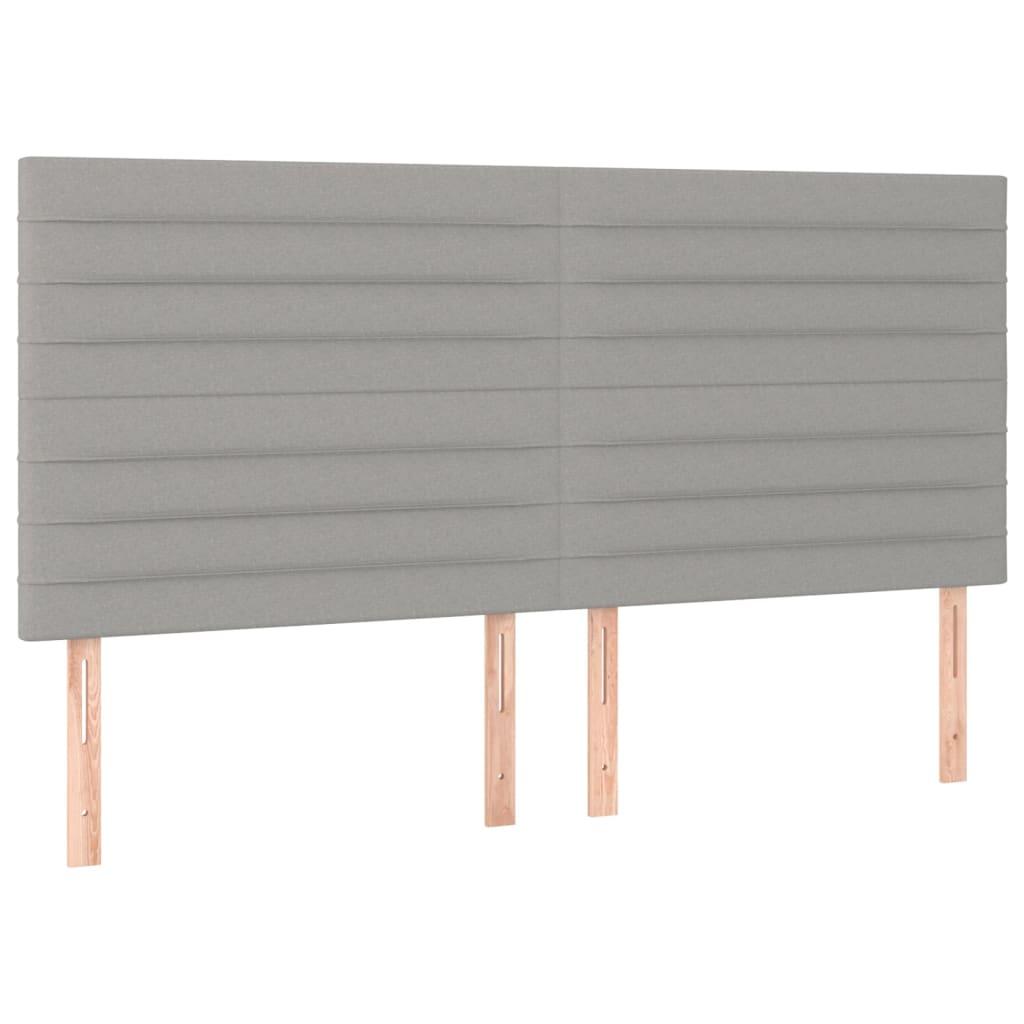 vidaXL Huvudgavlar 4 st ljusgrå 100x5x78/88 cm tyg