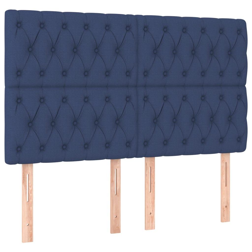 vidaXL Huvudgavlar 4 st blå 72x7x78/88 cm tyg