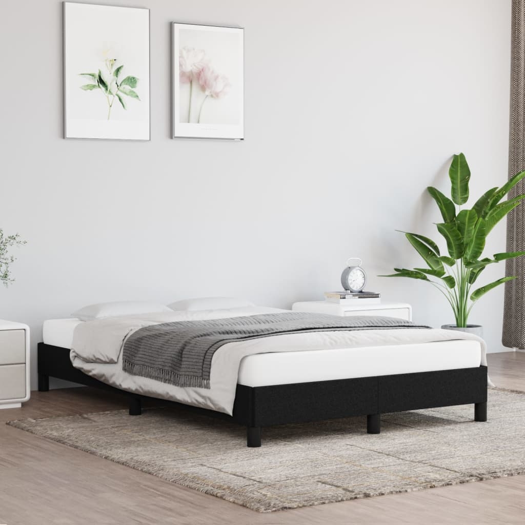 vidaXL Sängram svart 120x200 cm tyg