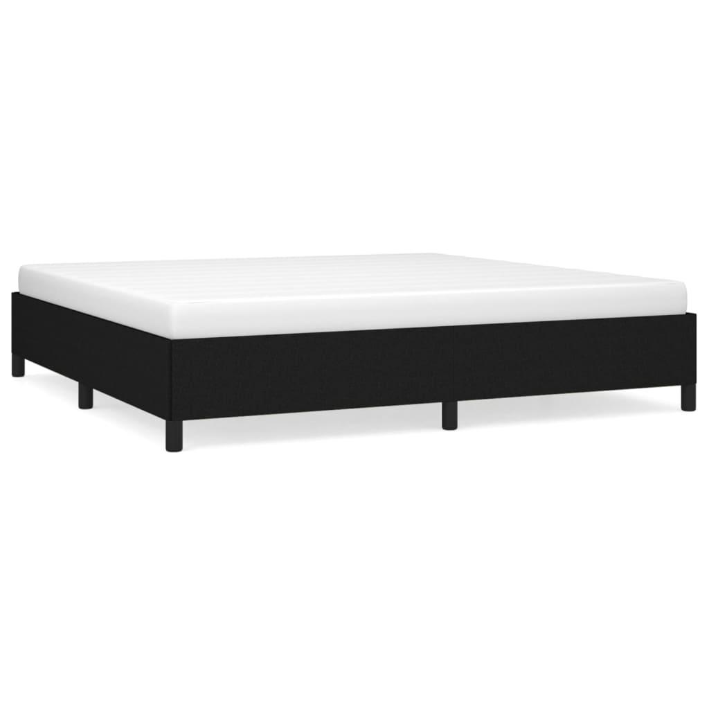 vidaXL Sängram svart 200x200 cm tyg