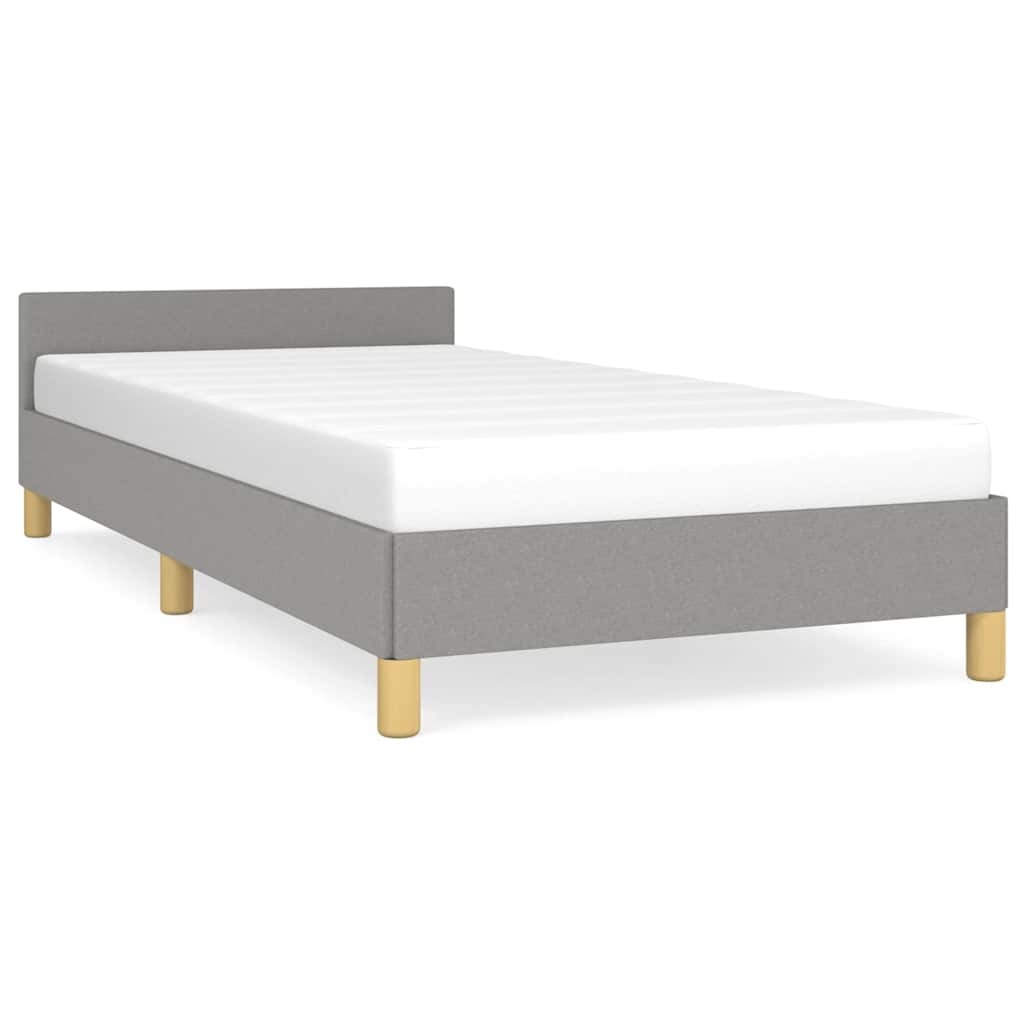 vidaXL Sängram utan madrass ljusgrå 80x200 cm tyg