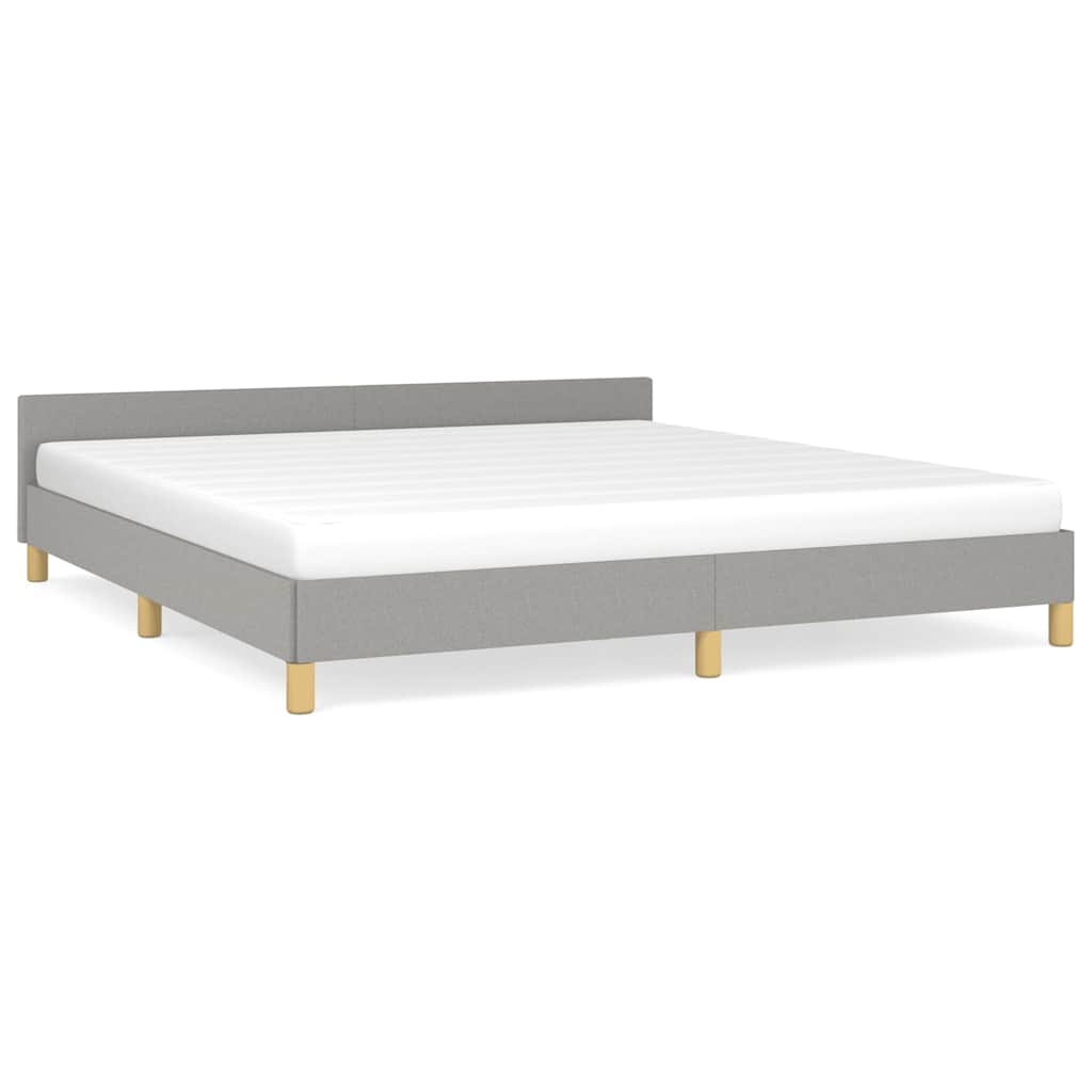 vidaXL Sängram utan madrass ljusgrå 160x200 cm tyg