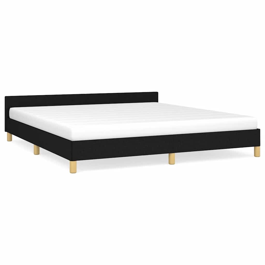 vidaXL Sängram utan madrass svart 160x200 cm tyg