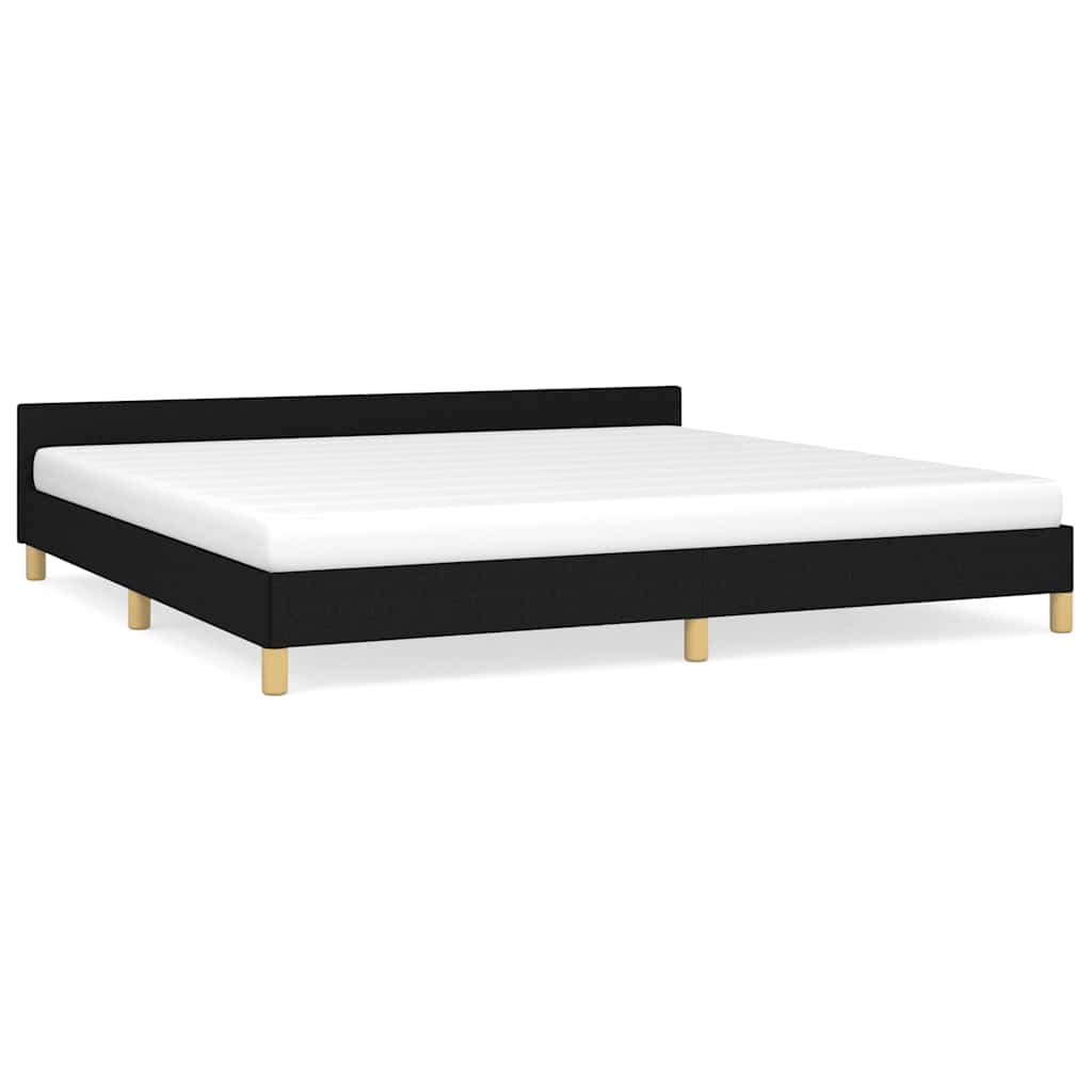 vidaXL Sängram utan madrass svart 200x200 cm tyg