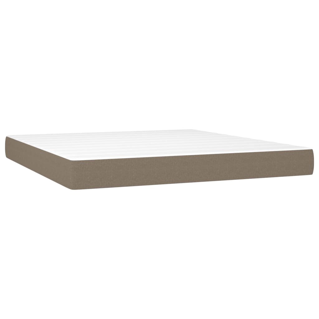 vidaXL Pocketresårmadrass medium taupe 160x200x20 cm tyg