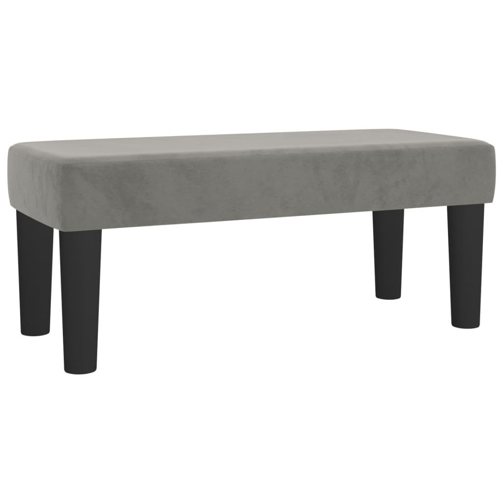 vidaXL Bänk ljusgrå 70x30x30 cm sammet