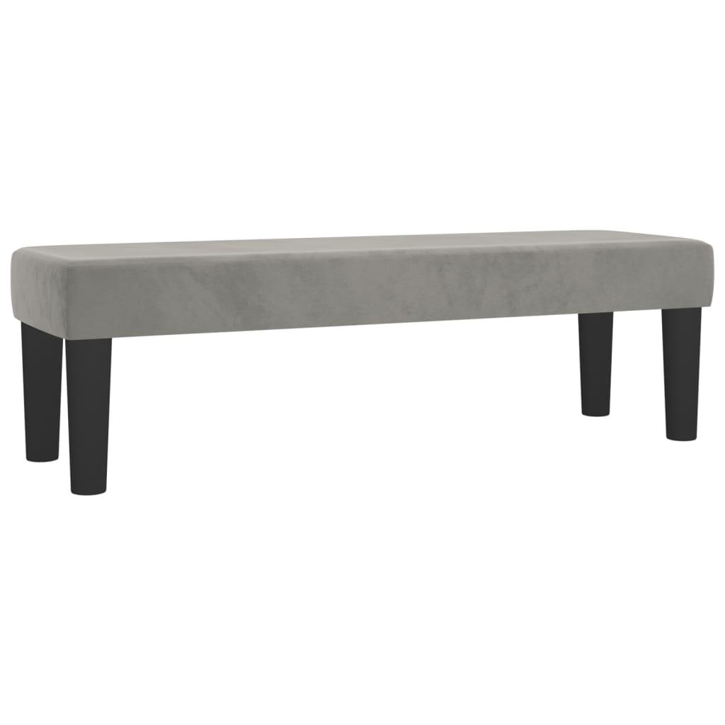 vidaXL Bänk ljusgrå 100x30x30 cm sammet