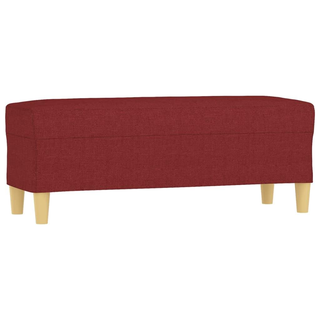 vidaXL Bänk vinröd 100x35x41 cm tyg