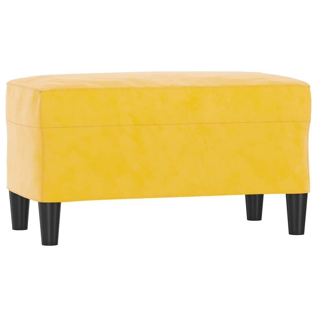 vidaXL Bänk gul 70x35x41 cm sammet