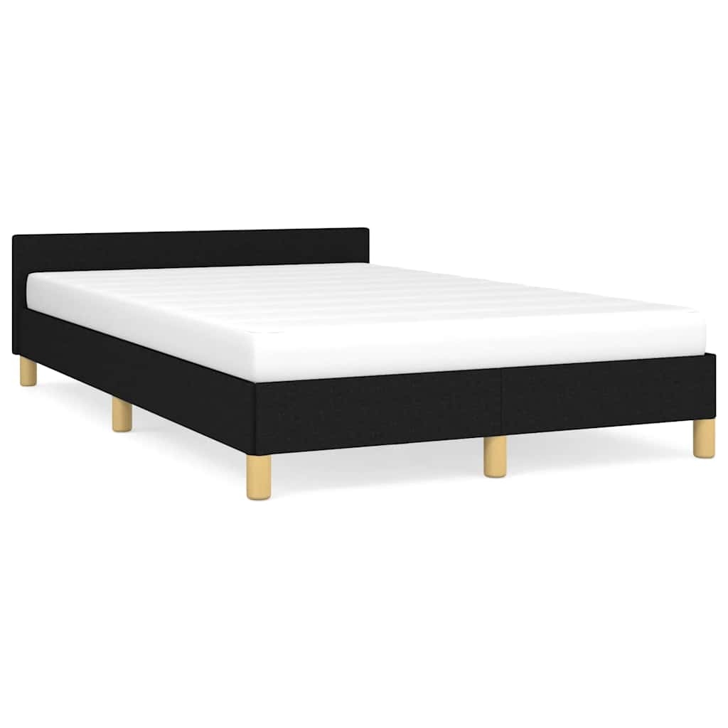 vidaXL Sängram utan madrass svart 120x200 cm tyg