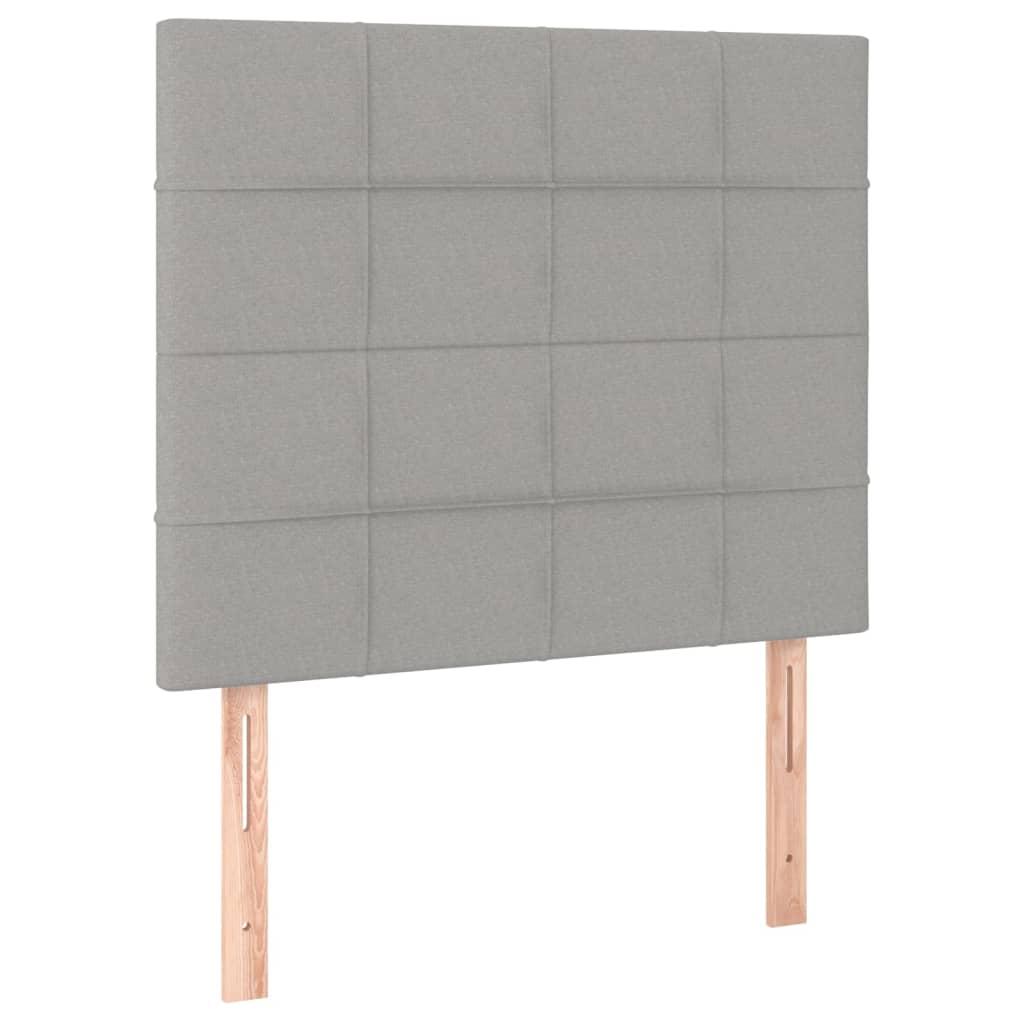 vidaXL Sänggavel 2 st Ljusgrå 80x5x78/88 cm tyg