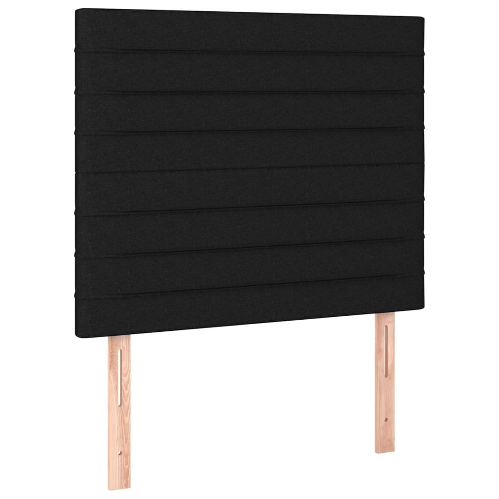 vidaXL Sänggavel 2 st svart 80x5x78/88 cm tyg