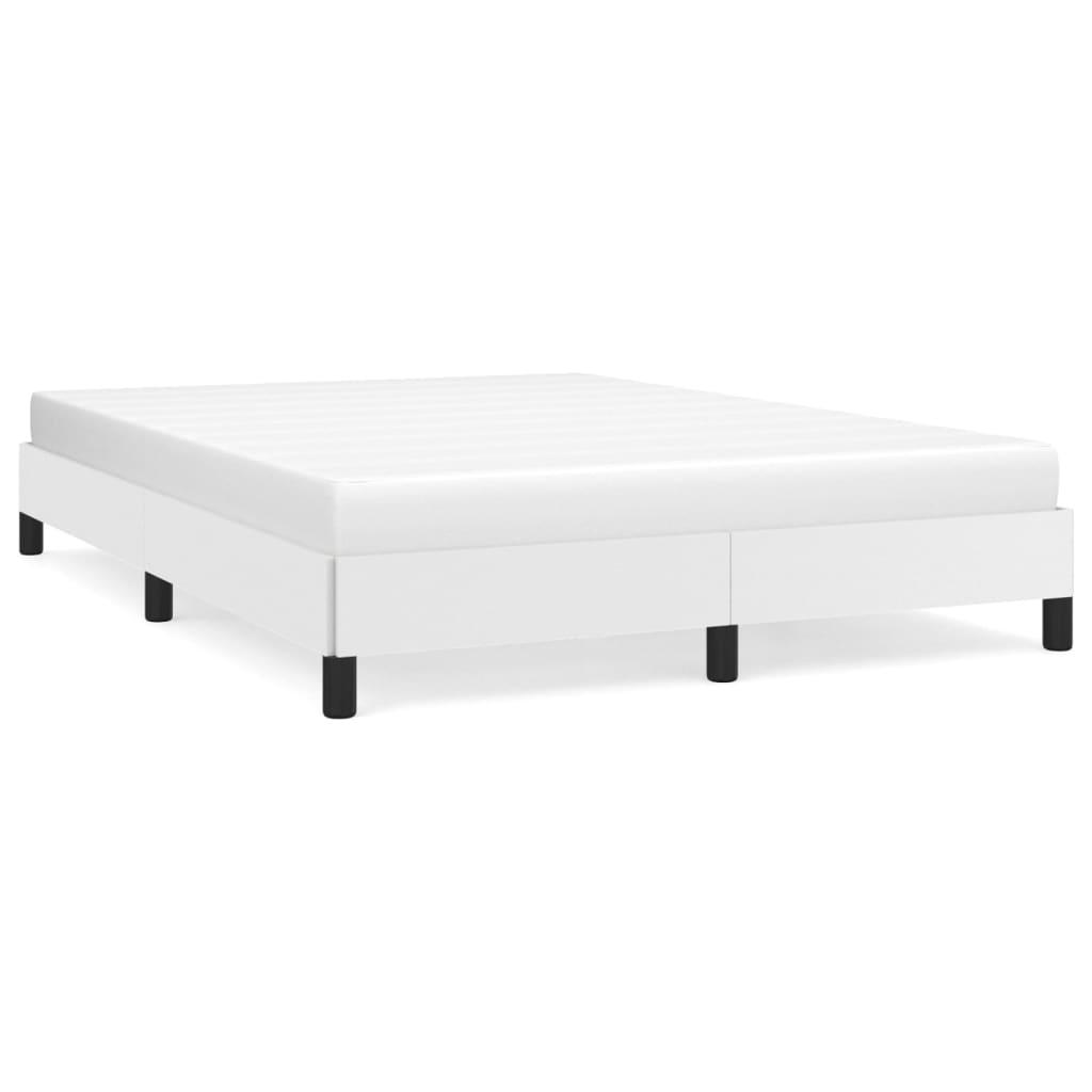 vidaXL Sängram vit 140x200 cm konstläder