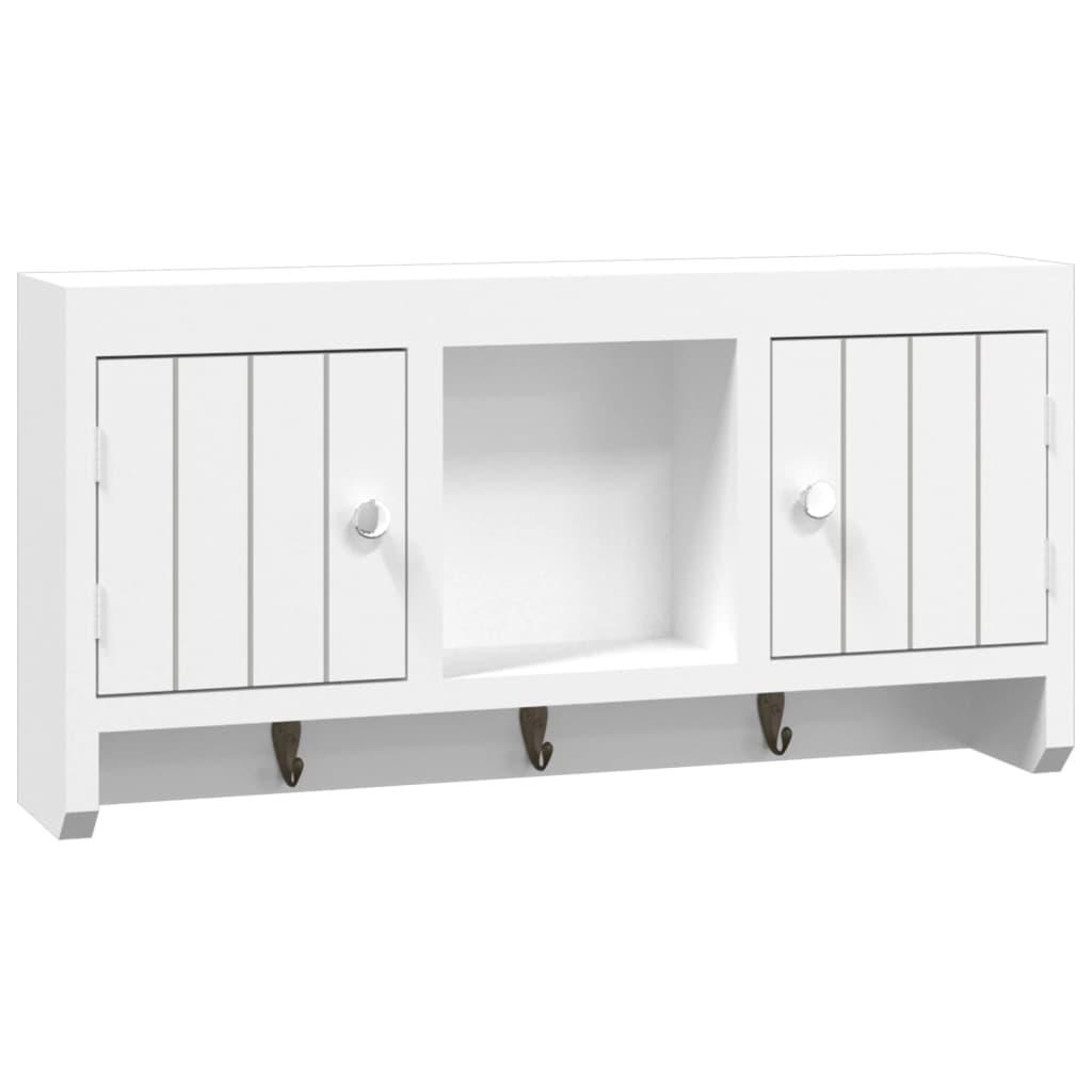 vidaXL Nyckelskåp vit 40x8,5x20 cm konstruerat trä och stål