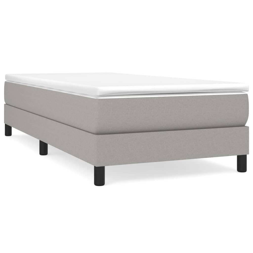 vidaXL Ramsäng med madrass ljusgrå 100x200 cm tyg