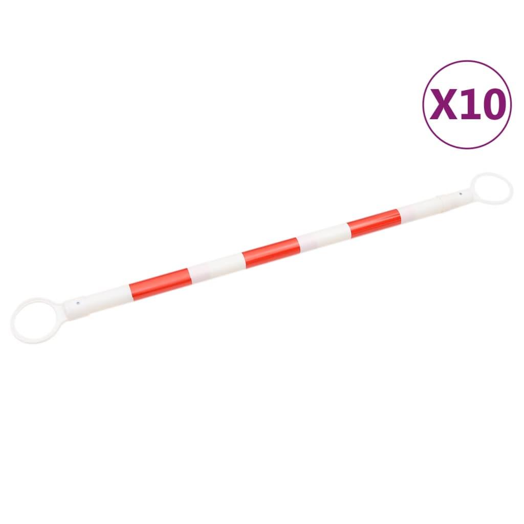 vidaXL Utdragbar bom för trafikkoner ABS 116-197 cm 10-pack