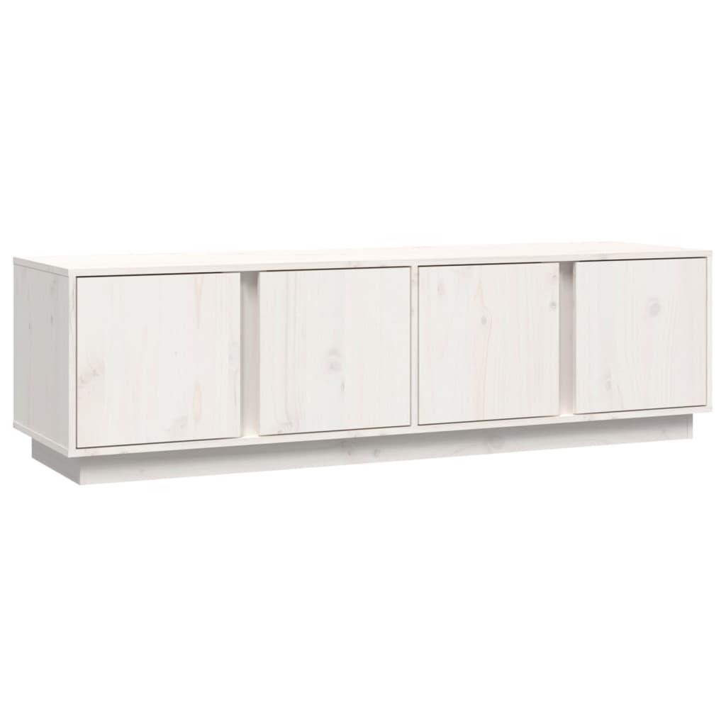 vidaXL Tv-bänk vit 140x40x40 cm massiv furu