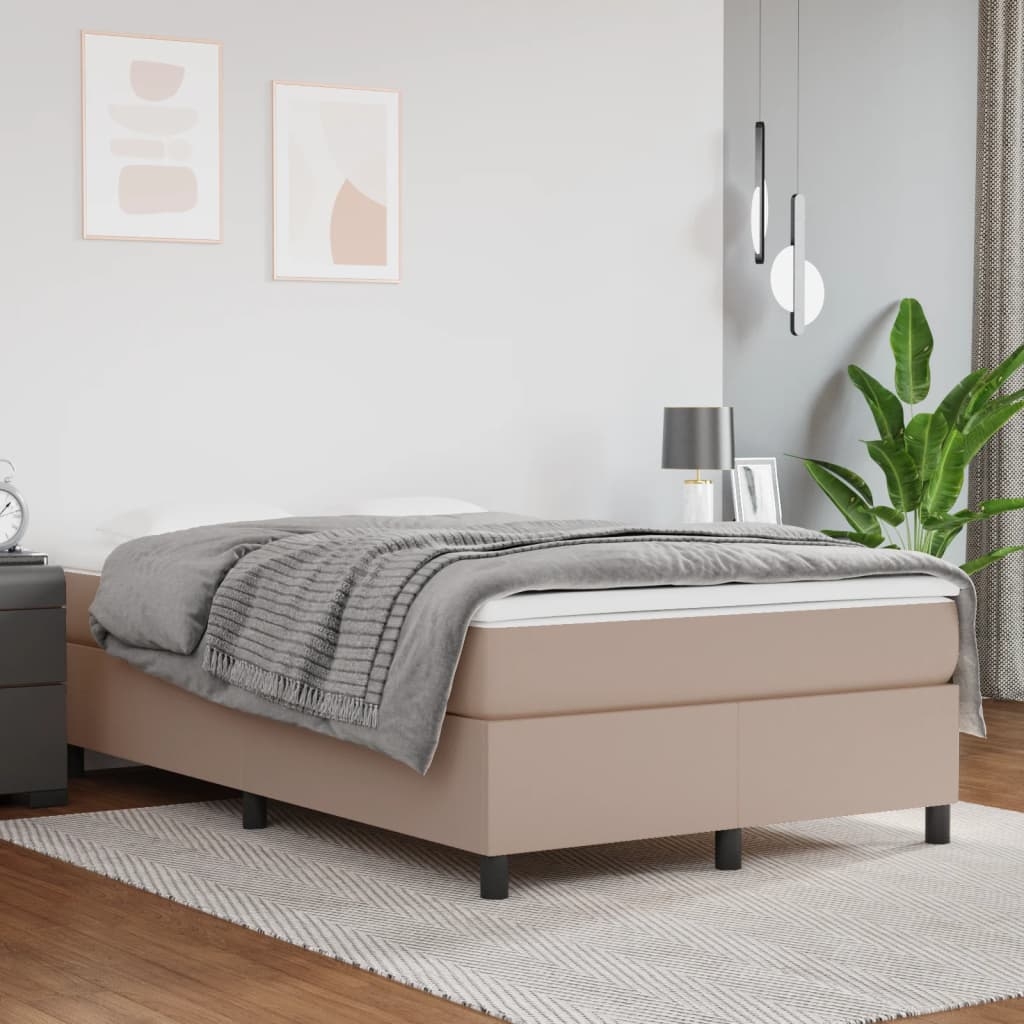vidaXL Ramsäng cappuccino 120x200 cm konstläder