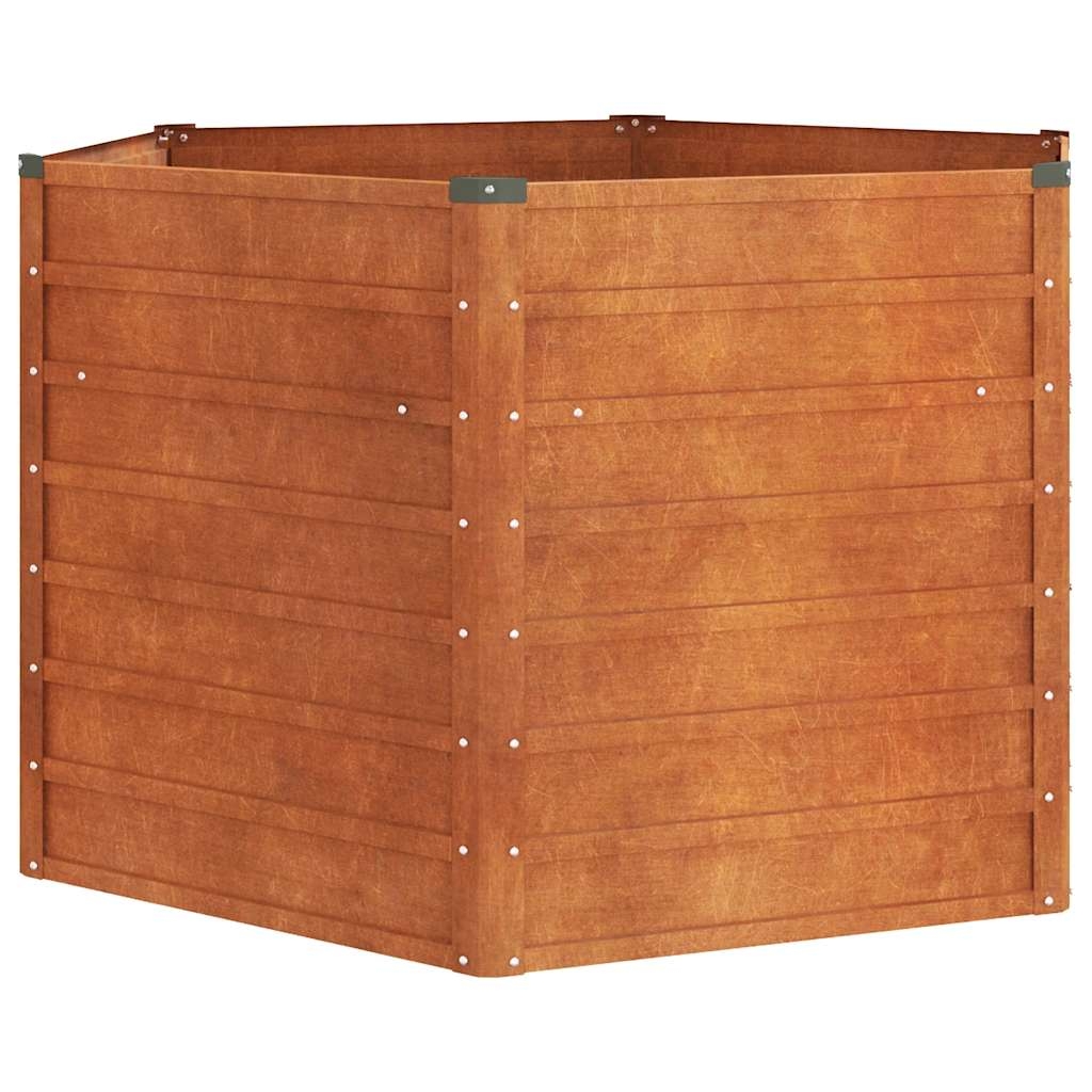 vidaXL Odlingslåda rostig 129x129x77 cm rosttrögt stål
