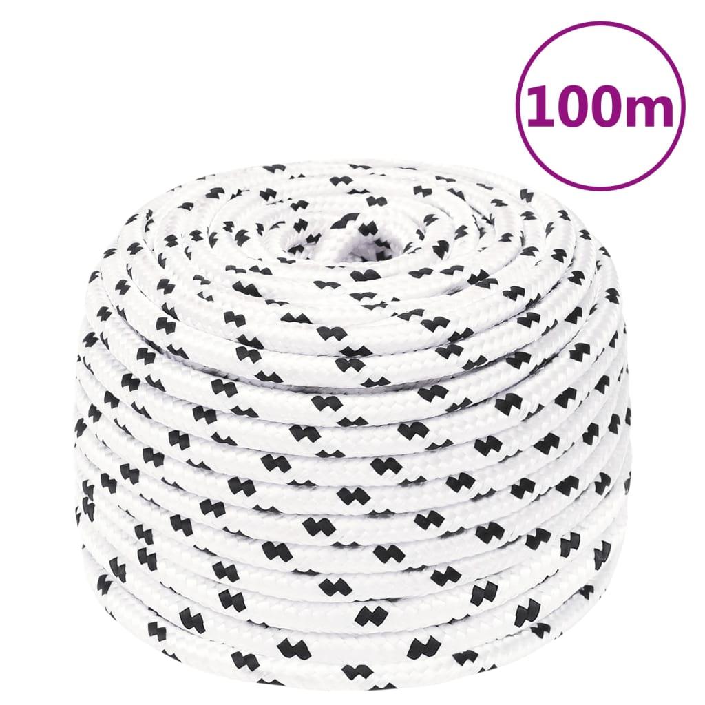 vidaXL Rep vit 10 mm 100 m polyester