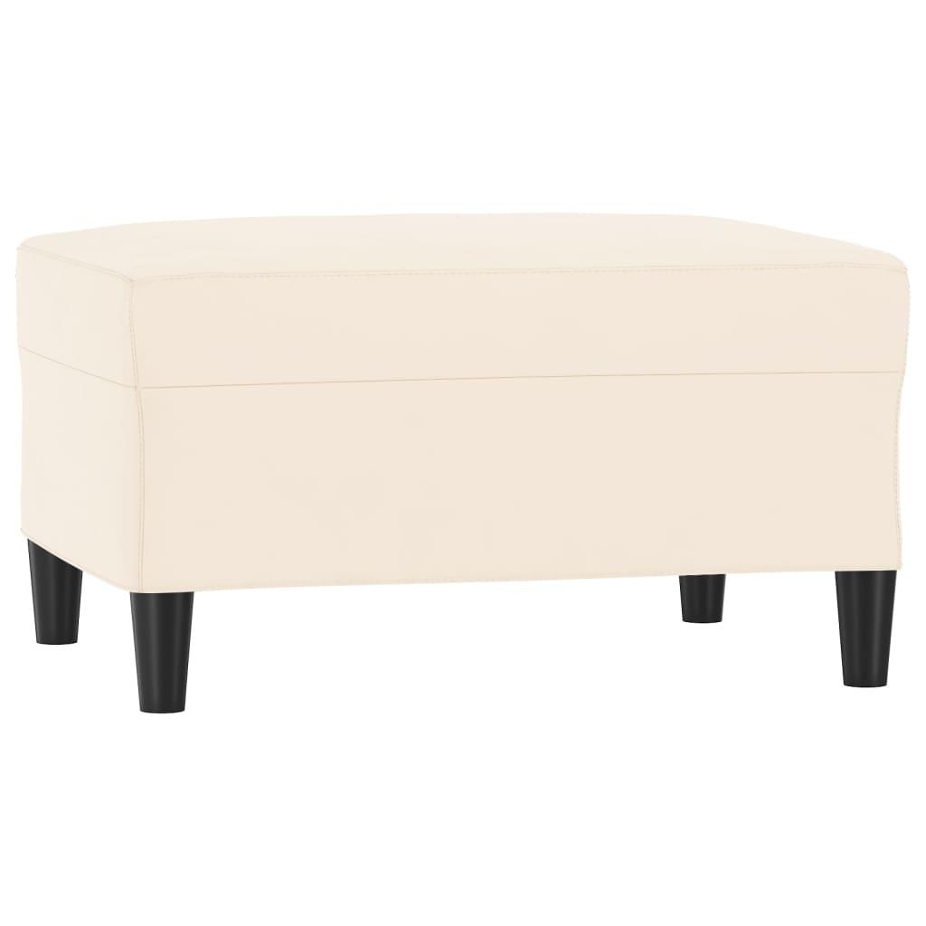 vidaXL Fotpall gräddvit 70x55x41 cm sammet