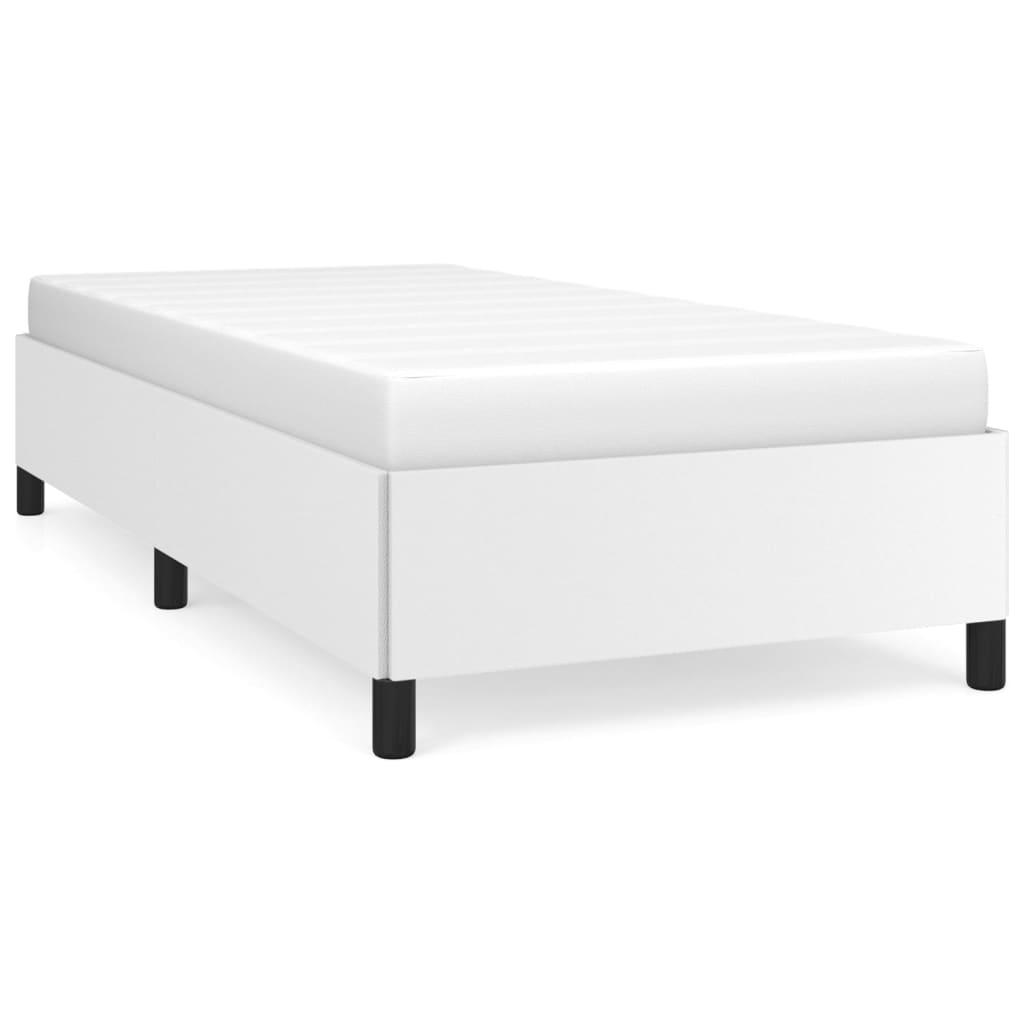 vidaXL Sängram vit 100x200 cm konstläder