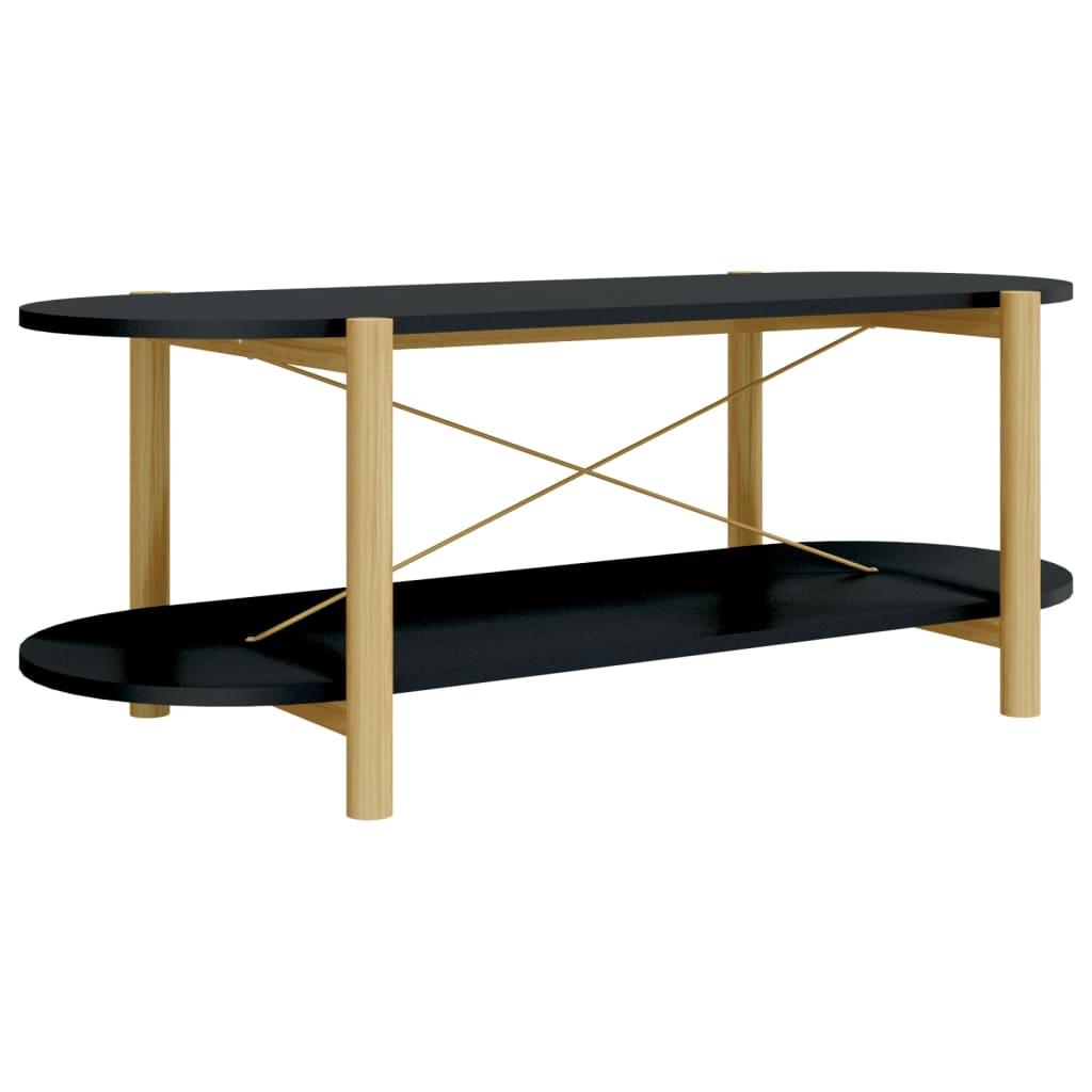 vidaXL Soffbord svart 110x48x40 cm konstruerat trä
