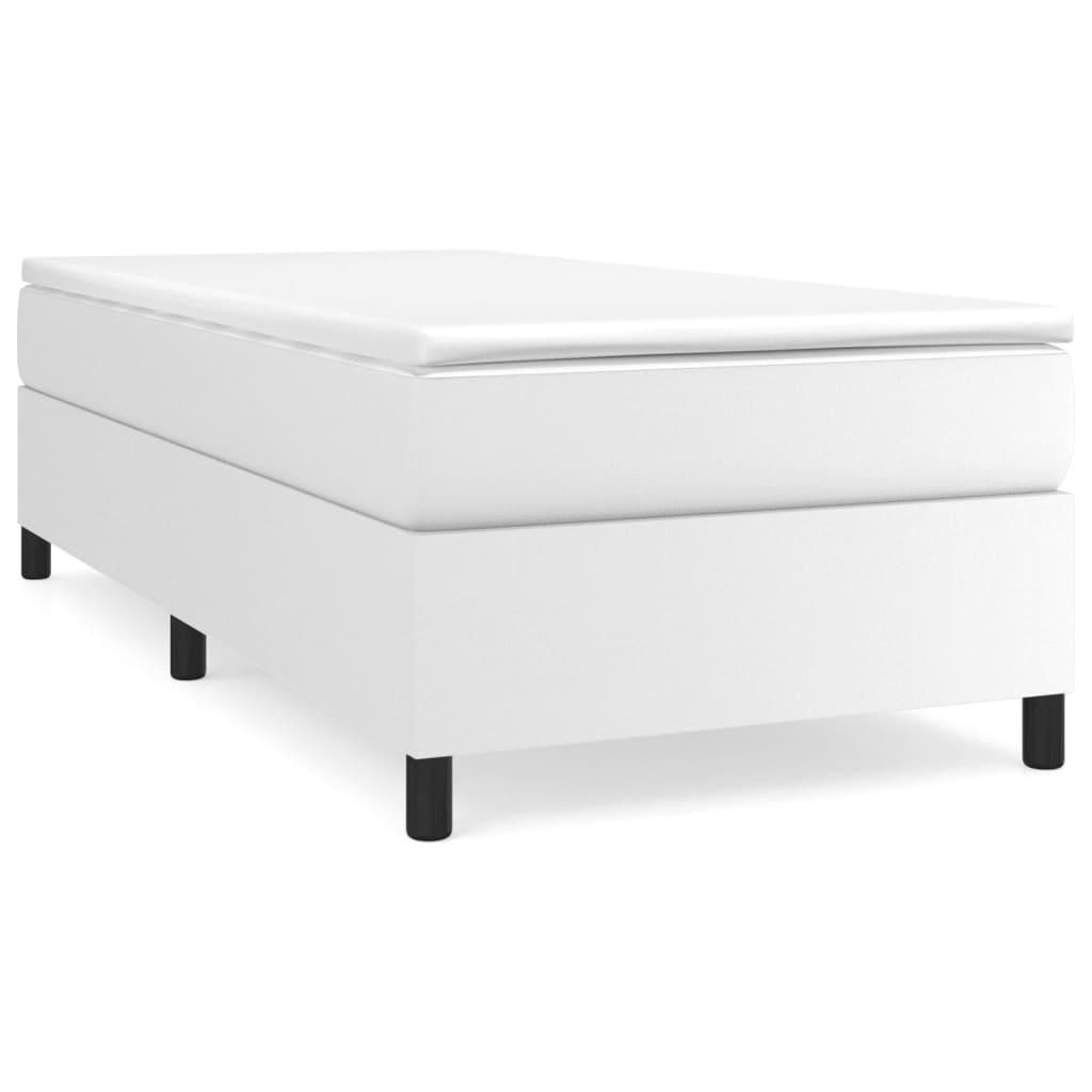 vidaXL Ramsäng vit 100x200 cm konstläder
