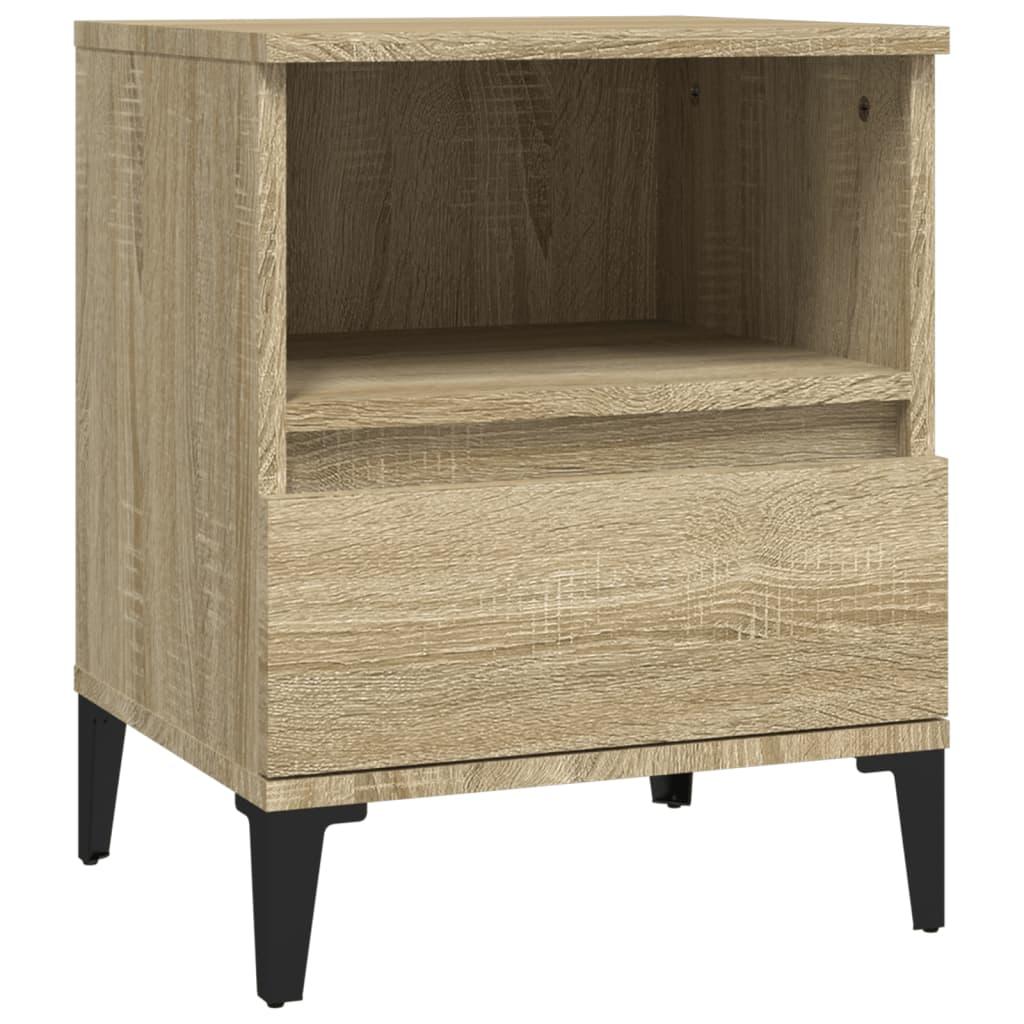 vidaXL Sängbord sonoma-ek 40x35x50 cm