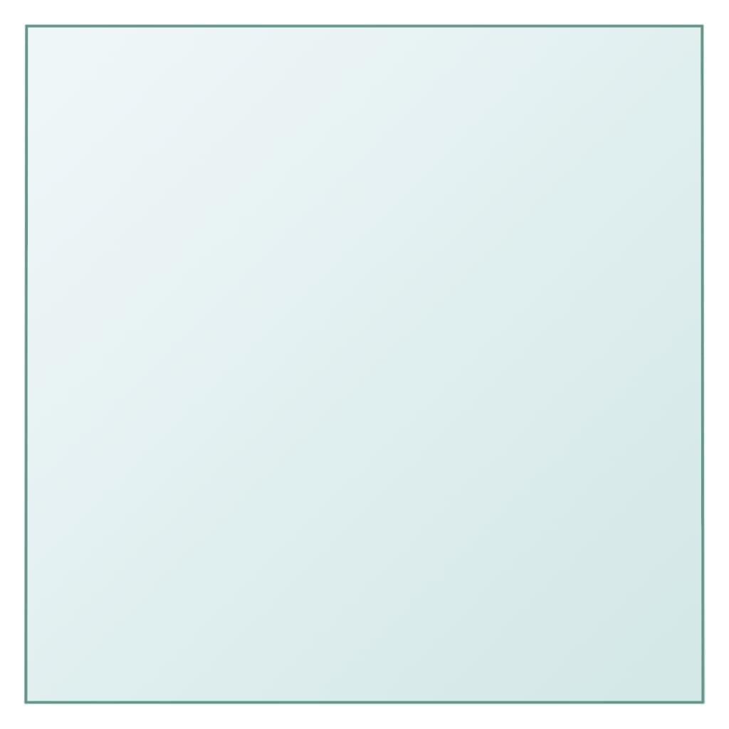 vidaXL Bordsskiva genomskinlig 30x30 cm härdat glas