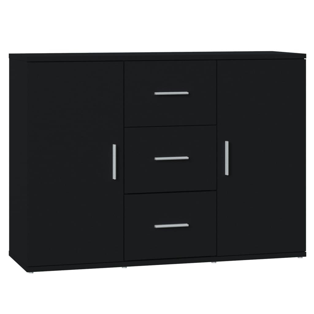 vidaXL Skänk svart 91x29,5x65 cm konstruerat trä