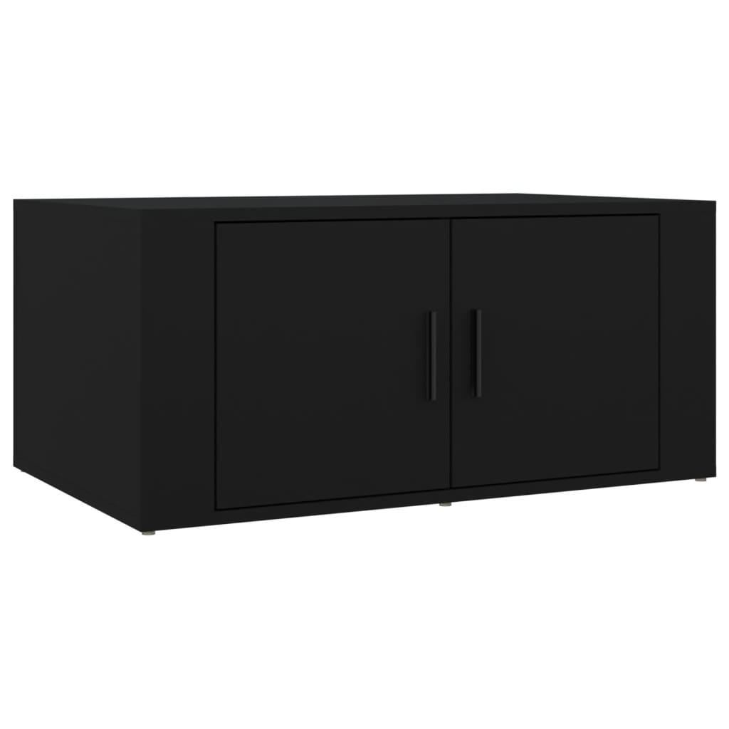 vidaXL Soffbord svart 80x50x36 cm konstruerat trä