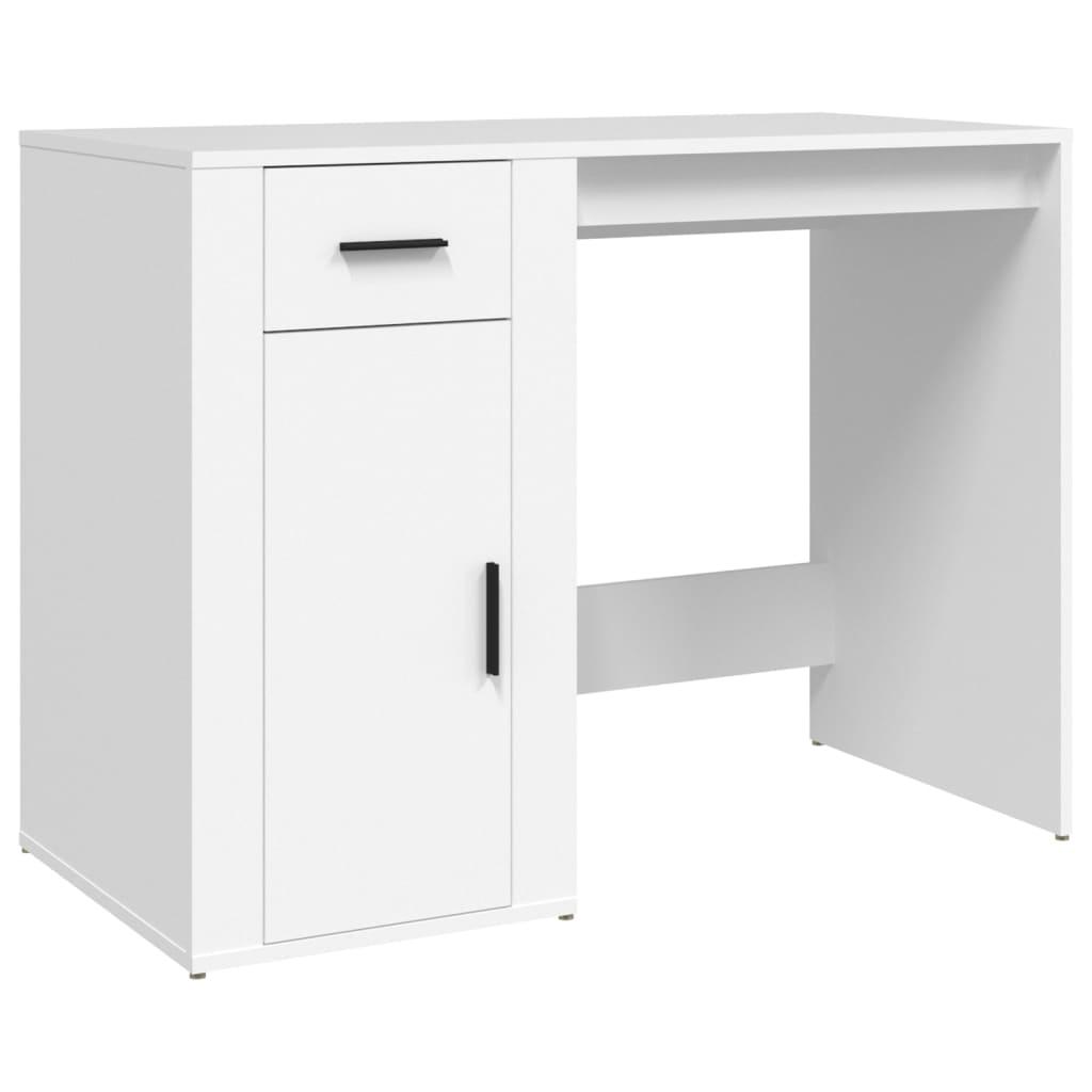 vidaXL Skrivbord vit 100x49x75 cm konstruerat trä
