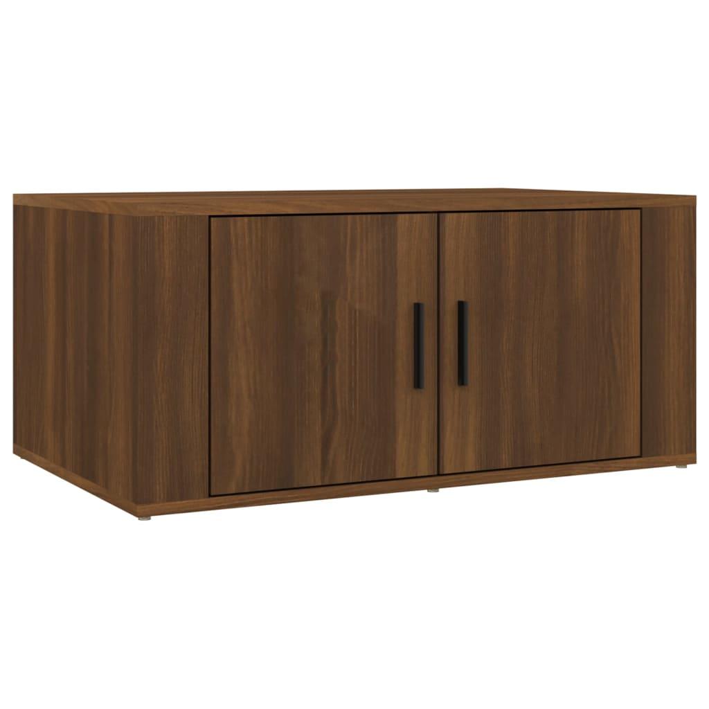 vidaXL Soffbord brun ek 80x50x36 cm konstruerat trä