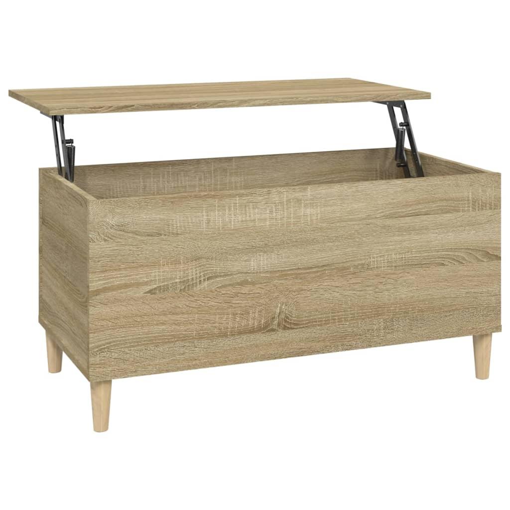 vidaXL Soffbord sonoma-ek 90x44,5x45 cm konstruerat trä