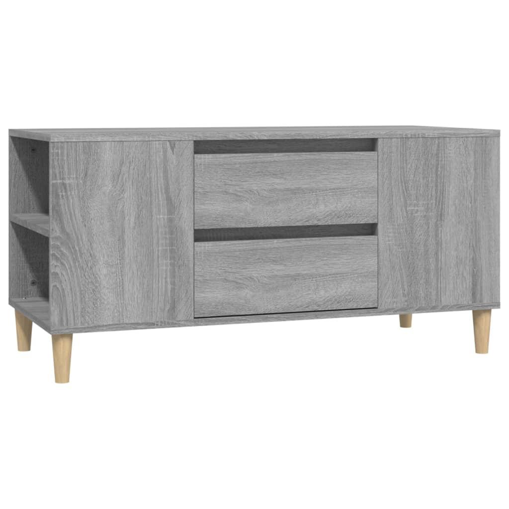 vidaXL Tv-bänk grå sonoma 102x44,5x50 cm konstruerat trä