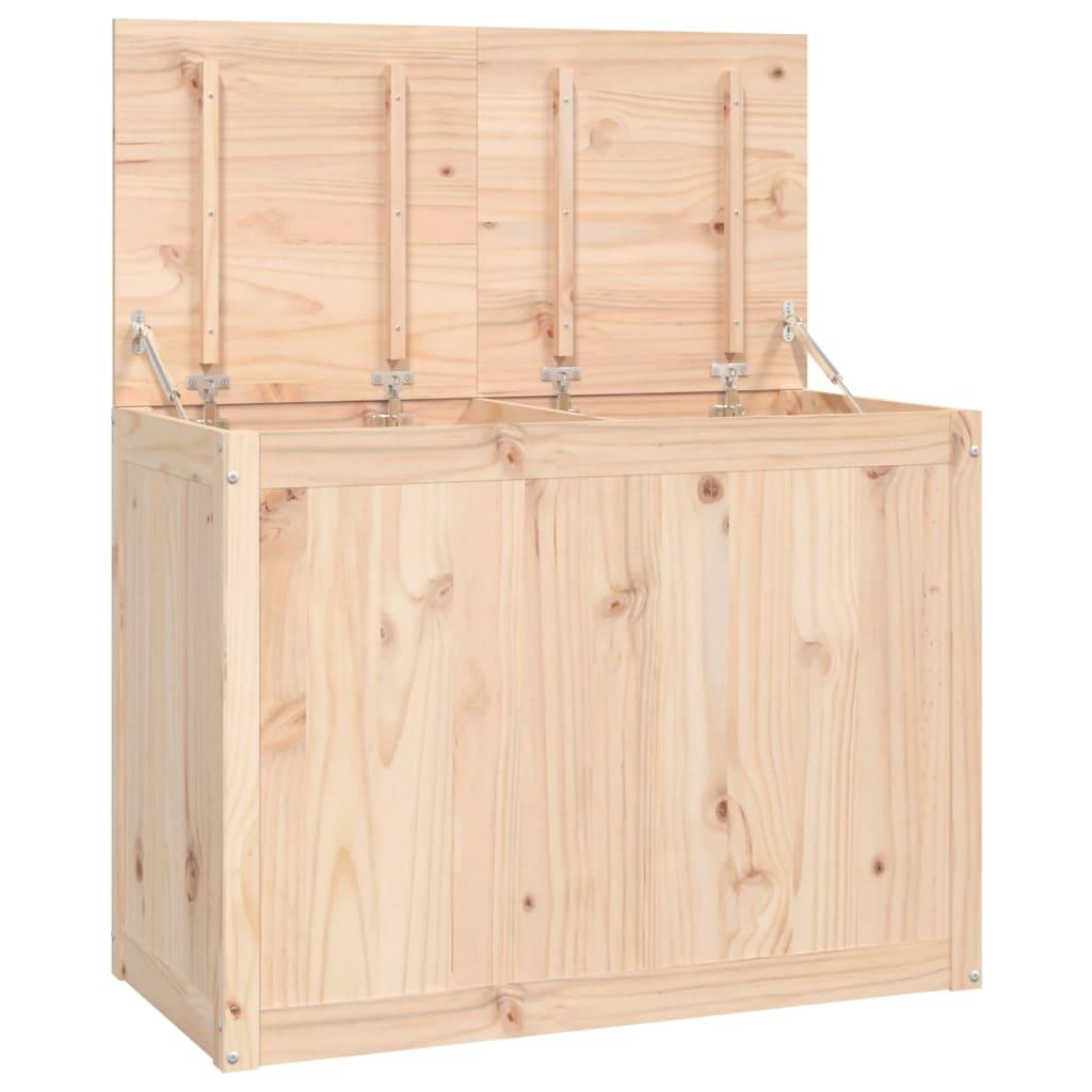 vidaXL Tvättkorg 88,5x44x66 cm massiv furu