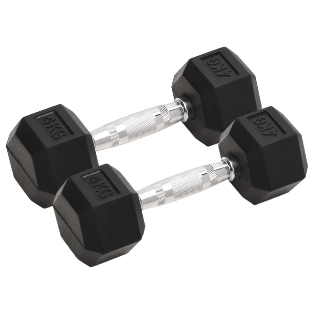 vidaXL Käsipainot 2 kpl 4 kg kokonaan valurautaa