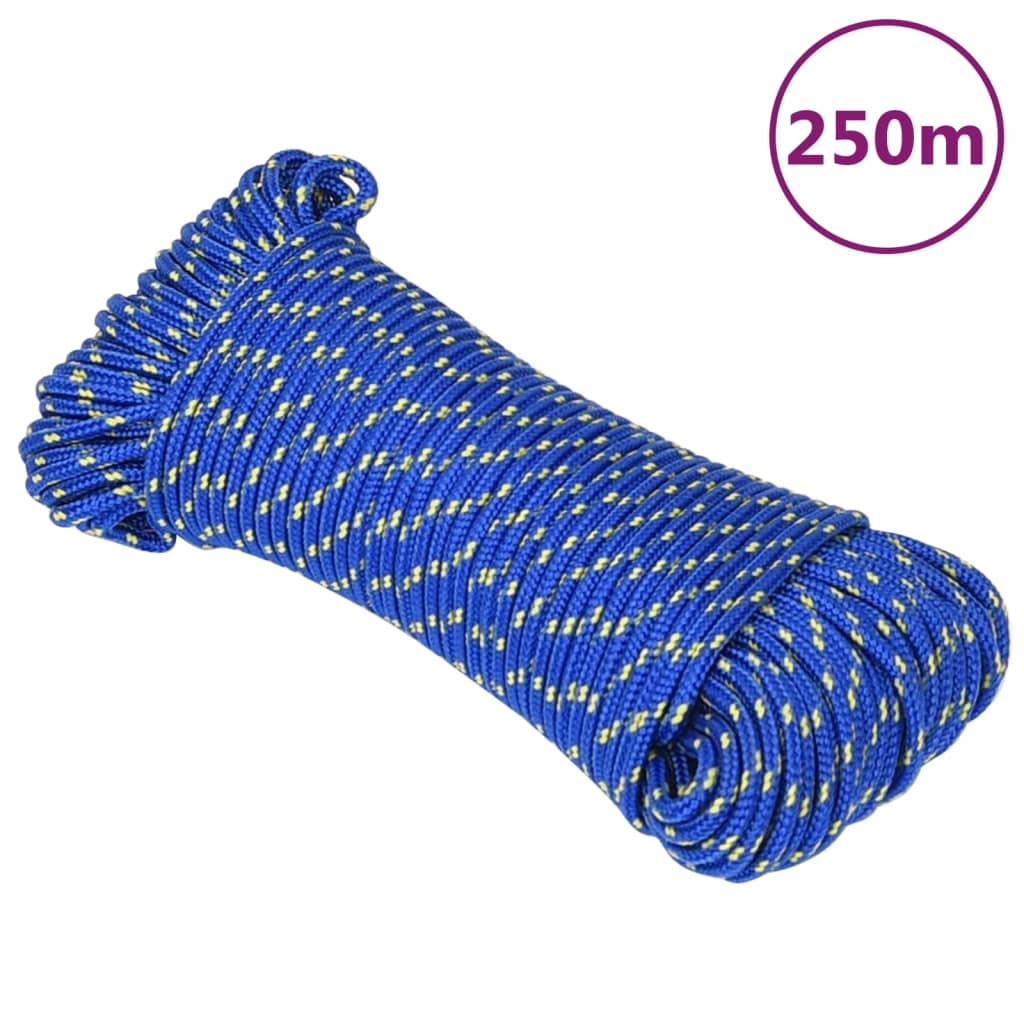 vidaXL Båtlina blå 4 mm 250 m polypropen