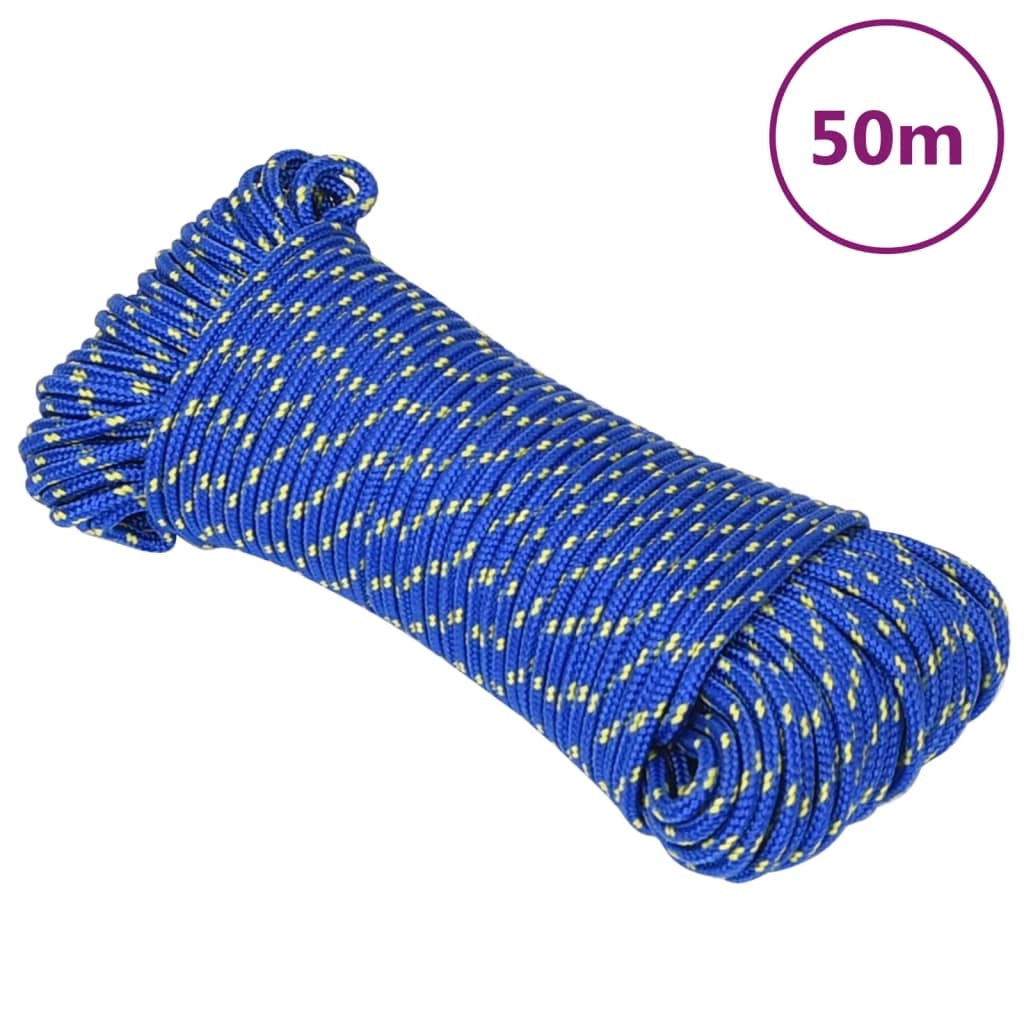 vidaXL Båtlina blå 5 mm 50 m polypropen