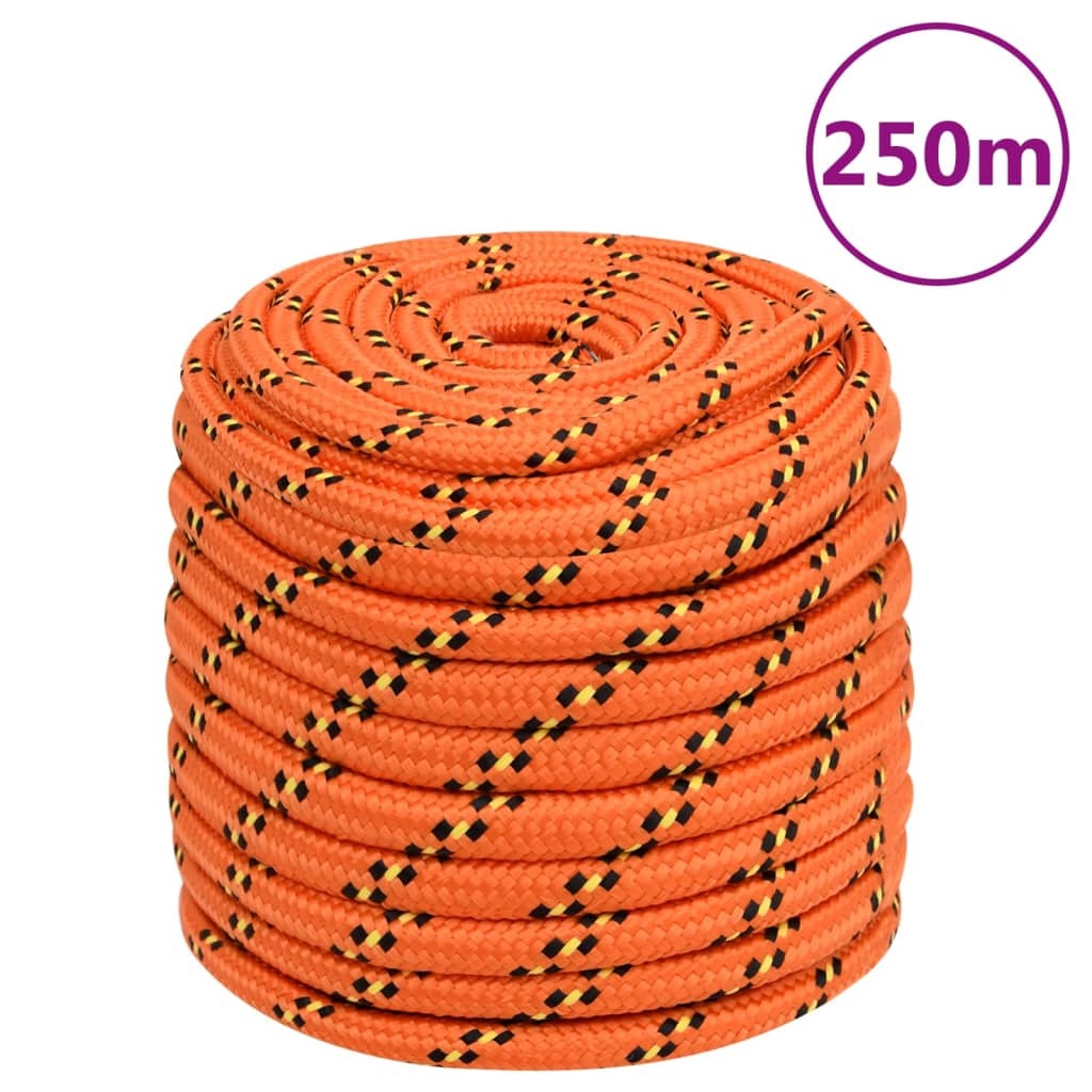 vidaXL Båtlina orange 16 mm 250 m polypropylen