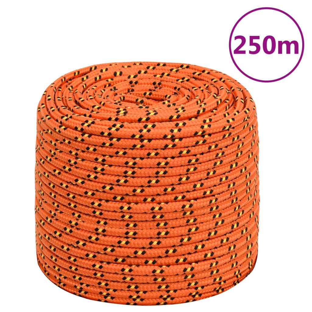 vidaXL Båtlina orange 8 mm 250 m polypropylen