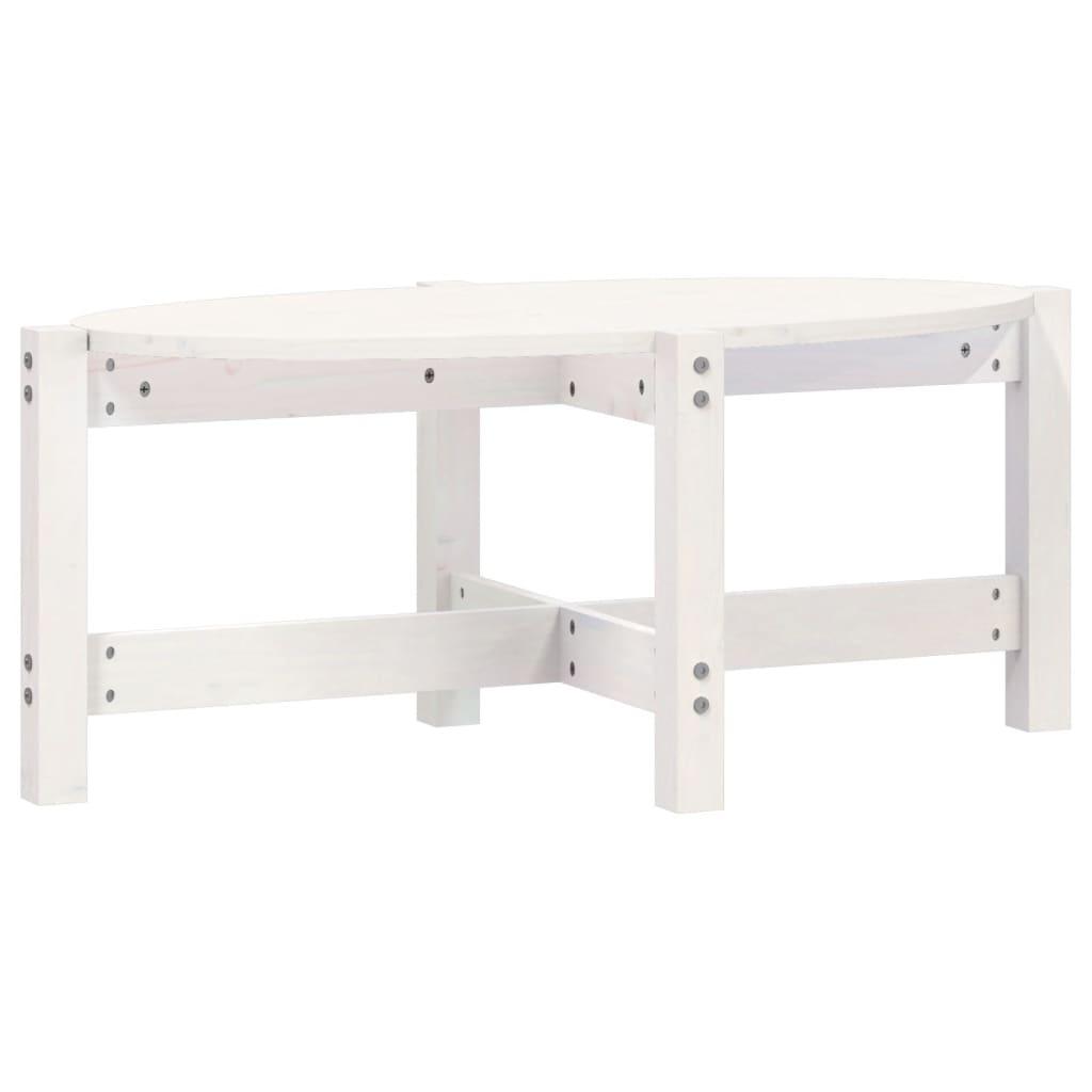 vidaXL Soffbord vit 87x48x35 cm massiv furu