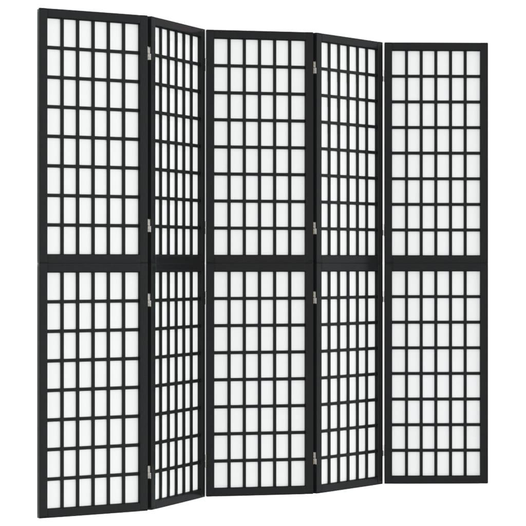 vidaXL Rumsavdelare med 5 paneler japansk stil 200x170 cm