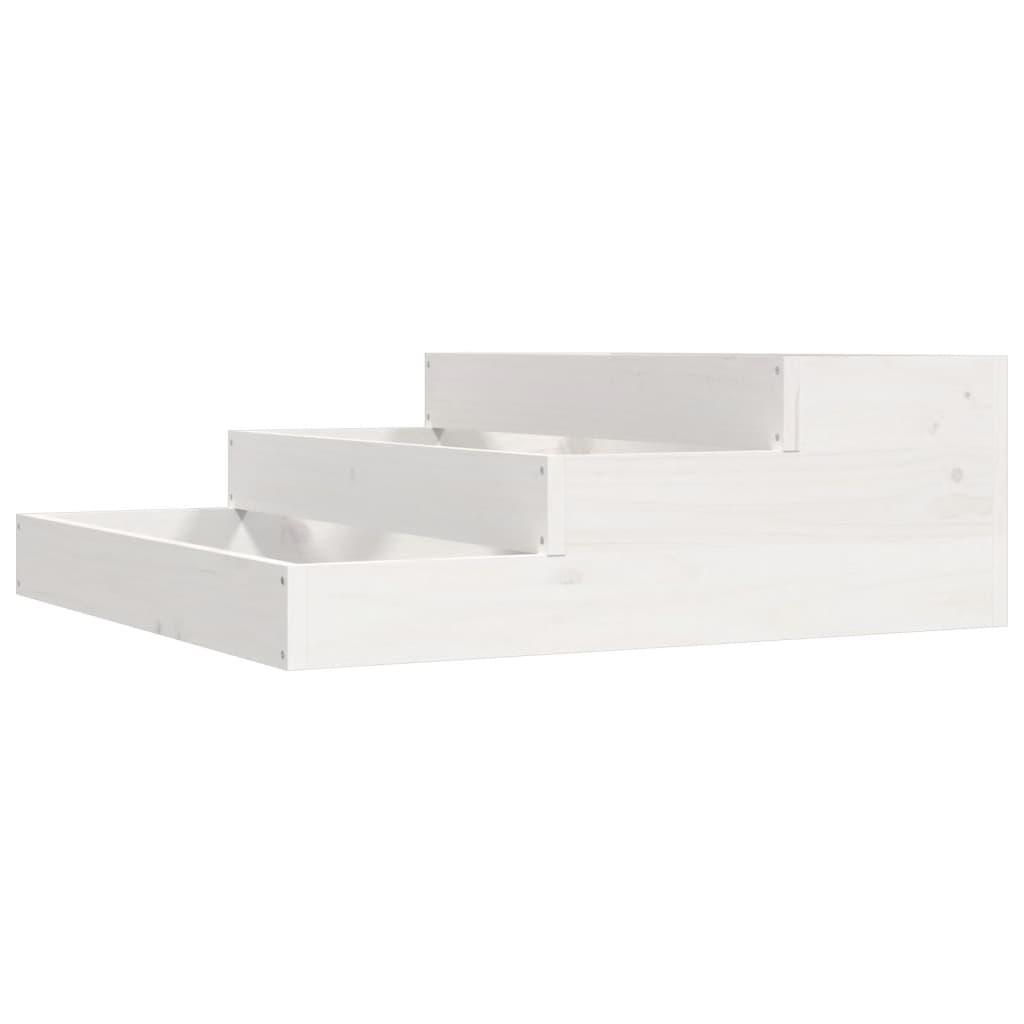 vidaXL Odlingslåda vit 110x110x27 cm massiv furu